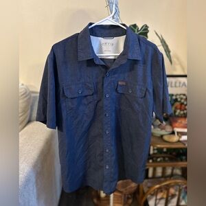 Orvis Shirt Mens Large Blue Tech Vented Performance Fishing Outdoor